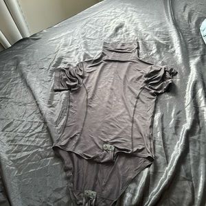 CLUB MONACO SLINKY BLACK SCUBA NECK BODYSUIT